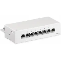 Goobay Patchpaneel | Cat6 S/FTP | 8 poorten (Desktop, Wit)