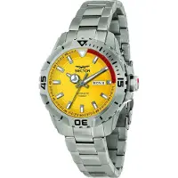 Sector ector No Limits watch R3223135002 Titanium Special Edition - Automatic Herenhorloge - 43 MM - Zilver/Geel