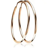 Zinzi zilveren oorringen rosé verguld 45x2mm ZIO436R