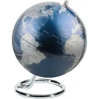 Troika | Wereldbol GALILEI| Zilver - Blauw | Ø13cm / emform