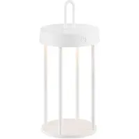 Home Sweet Home Draadloze Oplaadbare LED Tafellamp - Binnen & Buiten - Dimbaar - ø12.8 x 28.4 cm - Warmwit licht - 3000mAh - White