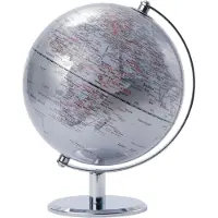 Troika | Wereldbol LUNAR | Zilver | Ø20cm / Emform