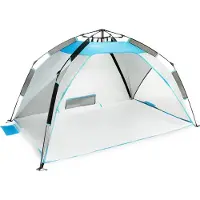 Outtec Strandschelp - Pop-up Tent, Strandzonwering, Windbescherming, Strandtent - voor Baby's, Kinderen en Volwassenen