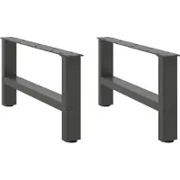 vidaXL Salontafelpoten 2 st 70x(30-31) cm staal antracietkleurig