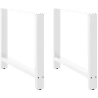 vidaXL Eettafelpoten 2 st 100x(72-73) cm staal wit
