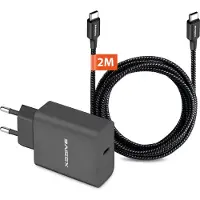 Xssive USB C Adapter 25W snellader met USB C naar USB C kabel - 2 Meter - Geschikt voor Samsung Galaxy Tab A7, A8, A9, S20, S24, S23, S22, S21 FE Ultra Plus