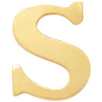 New Bling 9NBG-902S Gouden Letter Oorknop S - 1/2 paar - 14 Karaat - 3,4x2,9mm - Oorbel - Cadeau voor haar - Goud