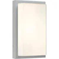 LCD Wandlamp buiten 059, dimbaar, alu / grijs / zink, Roestvrij staal, Modern