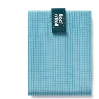 Roll'Eat Boc’n’Roll Active Zilver Blauw - Herbruikbaar Boterhamzakje en Snackverpakking - Sluiting met klittenband - BPA-vrij - Waterdichte binnenlaag - Wasbaar tot 60°C