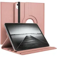 Ntech Hoes Geschikt voor iPad Air 11 inch (2024) M2 Hoes Rose Goud, iPad Air 6th / 5th / 4th Generation Hoes (2024/2022/2020) - 360° draaibare Bookcase