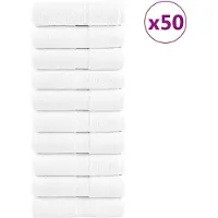 vidaXL Gastendoekjes SOLUND 50 st 600 g/m² 30x50 cm wit