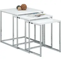 Relaxdays Salontafel, Bijzettafels (35 x 40 x 42 cm, 40 x 35 x 42 cm, 40 x 40 x 42 cm, 35 x 35 x 42 cm)