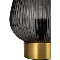 Pauleen LED-tafellamp Crystal Gloom E27 max. 40W Rookglas, Messing
