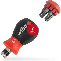 Wiha Stubby Bitschroevendraaier Werkplaats 7-delig Plat, Kruiskop Phillips, Pozidriv, Torx, Inbus