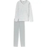 Schiesser Pyjama Women 181756 Casual Essentials Silver Grey Melange-S