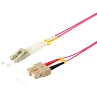S-Conn LC - SC Duplex Optical Fiber Patch kabel - Multi Mode OM4 - paars / LSZH - 2 meter