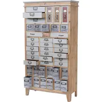 MCW Apothekerskast -A43, ladekast, massief dennenhout, vintage shabby look 152x81x34cm