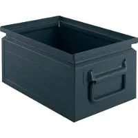 Schäfer Shop stapelbak, 8,5 l, 60 kg, L 330 x B 209 x H 150 mm, staal, RAL 5008 (grijsblauw)