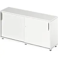 Schäfer Shop Schuifdeurkast TETRIS WOOD, 2 OH, B 1600 x D 421 x H 800 mm, hoogte inclusief glijders, wit