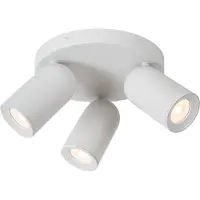 Lucide Opbouwspot Punch - Wit - 21,0cm - 3xgu10
