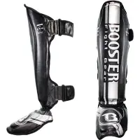 Booster Fight Gear - Scheenbeschermer - V3 - Zilver - Maat XL