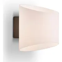 Herstal Evoke wandlamp ovaal Antraciet-opaalglas
