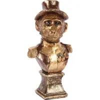 Baroque - Decoratief beeld of figuur - Aap buste resin 27 cm - 27x14x11 - Polyresin