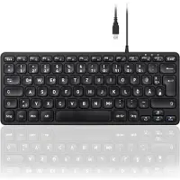 Perixx PERIBOARD-432B NL, minitoetsenbord, USB bedraad, zwart (NL, Bedraad), Toetsenbord