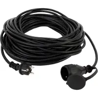 REV 0017108549 Stroom Verlengkabel 16 A Zwart 10.00 m H05RR-F 3G 1,5 mm²