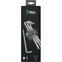 Wera 950 PKL/9 SM N SB Stifsleutelset, metrisch, verchroomd, 9-delig - 1 stuk(s) - 05073391001