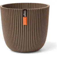 Capi Europe Bloempot Groove Taupe D 16 H 15 Cm