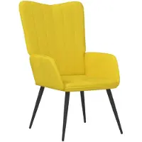 vidaXL Relaxstoel fluweel mosterdgeel