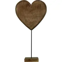 Mars & More staand hart mango hout h27 d12x12cm