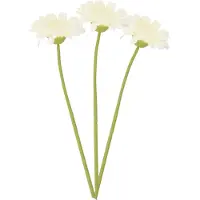 DK Design Kunstbloemen boeket Gerbera - 10x - 72cm - wit - Real Touch - kunst zijdebloemen