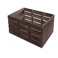 Mendler Commode -C62, ladekast houten kist, shabby look vintage 3 lades 53x32x26cm ~ bruin