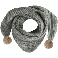 Babys Only Driehoek sjaal met Pompon Cool urban green - 3-8 jaar