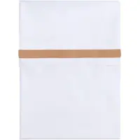 Babys Only Wieglaken geweven bies caramel/wit