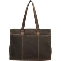 Hide & Stitches Idaho Eclipse Laptoptas donkerbruin damestas