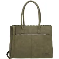 Zebra trends Noa Laptoptas olijfgroen damestas