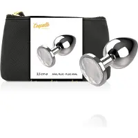 Coquette Toys TOYS | Coquette Anal Plug Metal Clear Color Size M 3.5 X 8cm