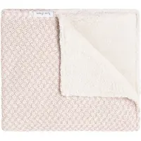 Babys Only Ledikantdeken teddy Happiness oud roze/ecru