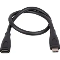 Akyga AK-USB-32 USB-kabel USB 3.2 Gen2 USB-C stekker, USB-C bus 0.30 m Zwart Met verlengkabel