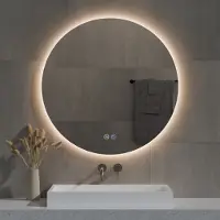 Best design Spiegel aldora rond 80 cm incl. Verwarming, 3 kleuren dimbare led verlichting