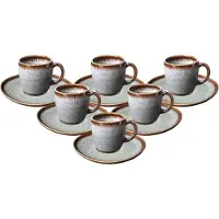 Villeroy & Boch Kaffeetassen mit Untertassen Lave 190 ml Set van 6