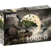 Enjoy Puzzle A Log Cabin on a Cliff Puzzel (1000 stukjes)