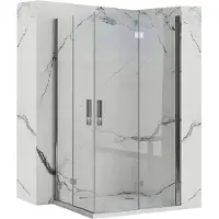 REA Molier Chrom Double 90X90 - 190 cm - Douchecabine - Vierkant - Chroom