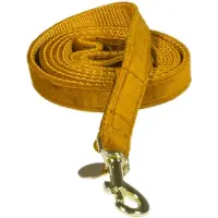 Kentucky Dogwear - Hondenlijn - Maat S - Velvet - Mosterd - Lengte 120 cm