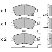 AISIN BPTO-1015 Remblokken