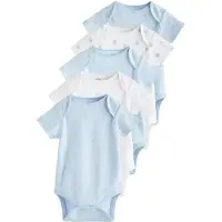 Next Rompertje/body blauw / wit