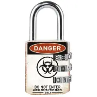 Master Lock Hangslot Masterlock 3-cijfer combinatie 30mm danger motief